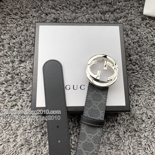 Gucci男士皮帶 古奇防水經典雙G互扣腰帶  jjp1587